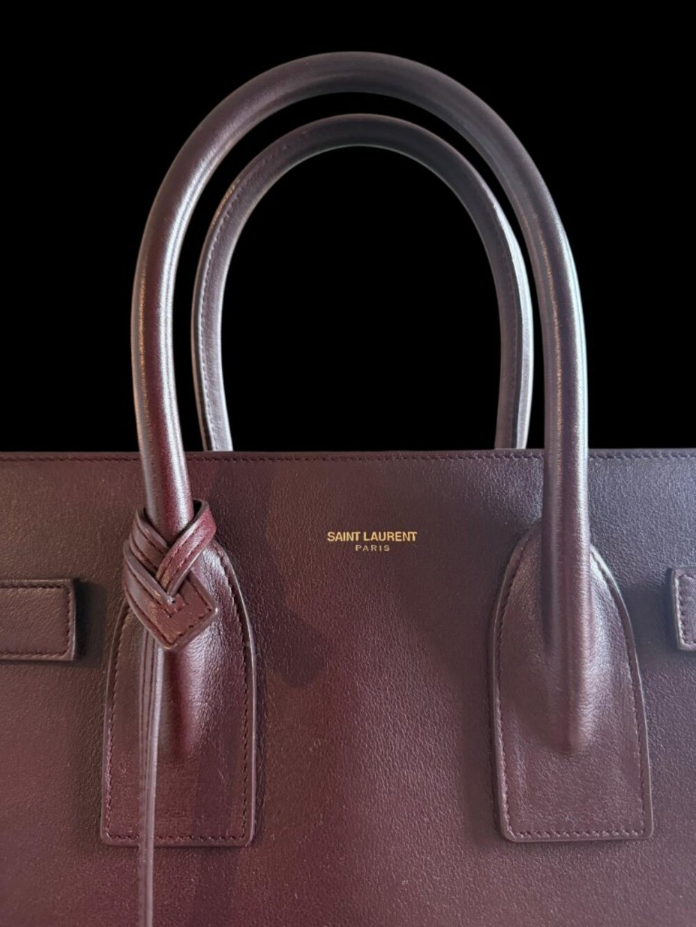 Saint Laurent Sac de Jour Small Burgundy Leather | Full Kit - Picture 9 of 15